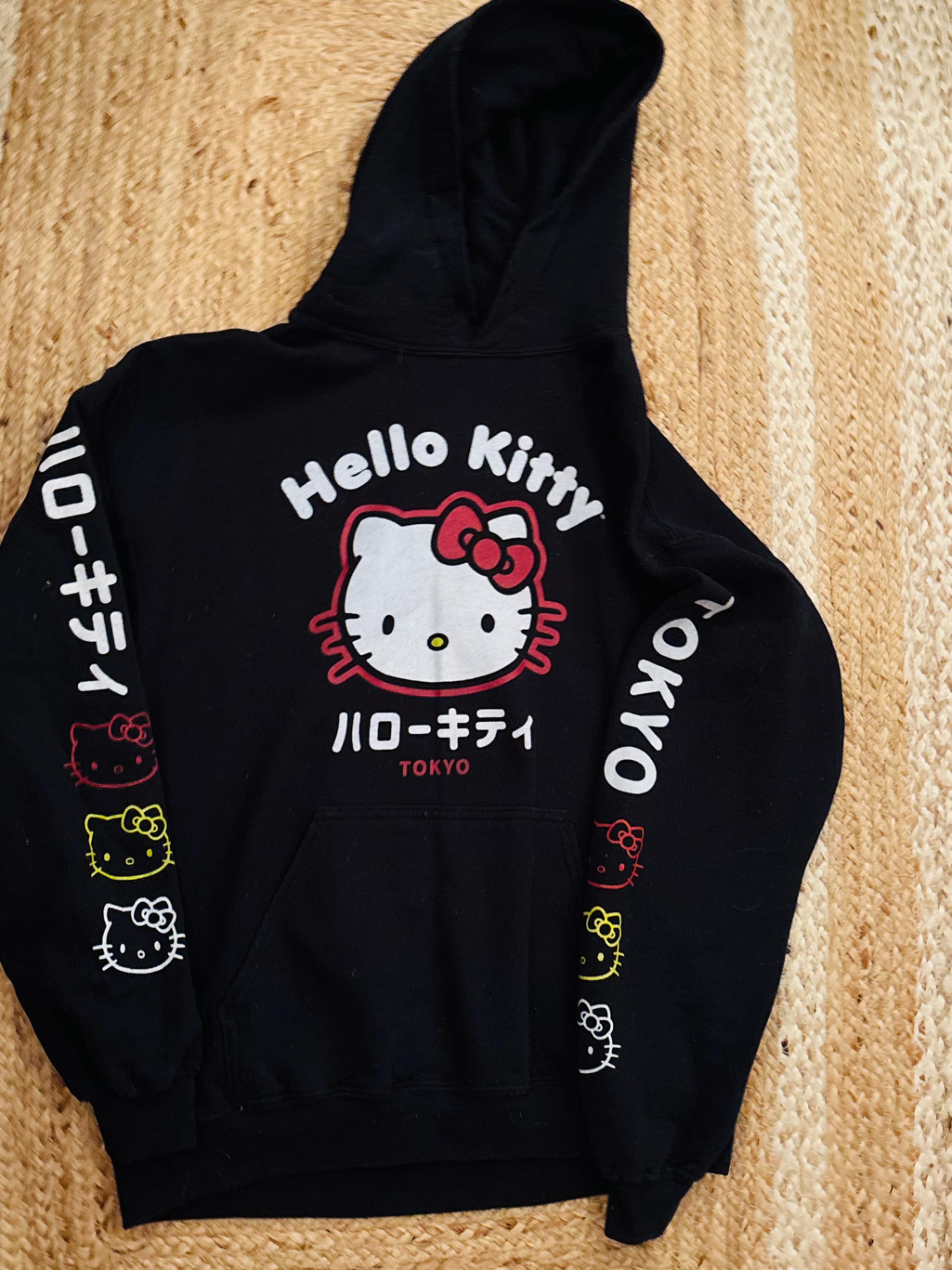 Hello Kitty Black Hoodie From Tokyo, Japan
